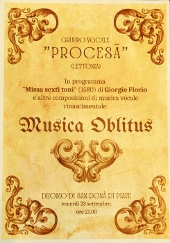 Concerto di musica vocale rinascimentale MUSICA OBLITUS