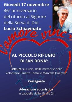 Preghiera con Lucia Schiavinato