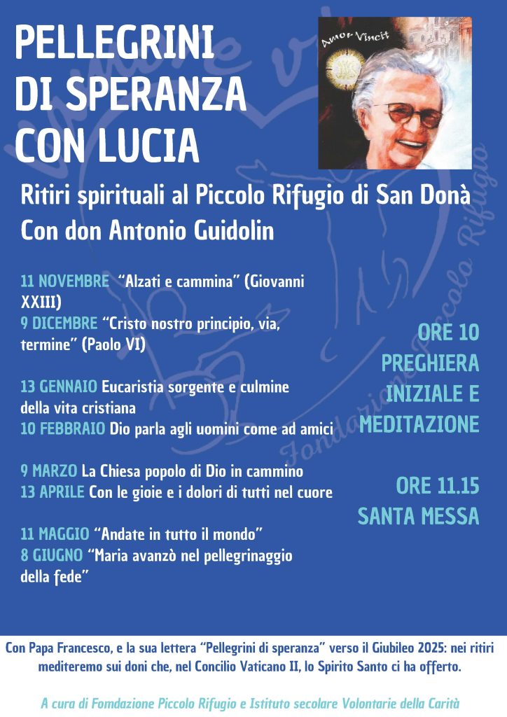 Ritiri spirituali al Piccolo Rifugio con don Antonio Guidolin