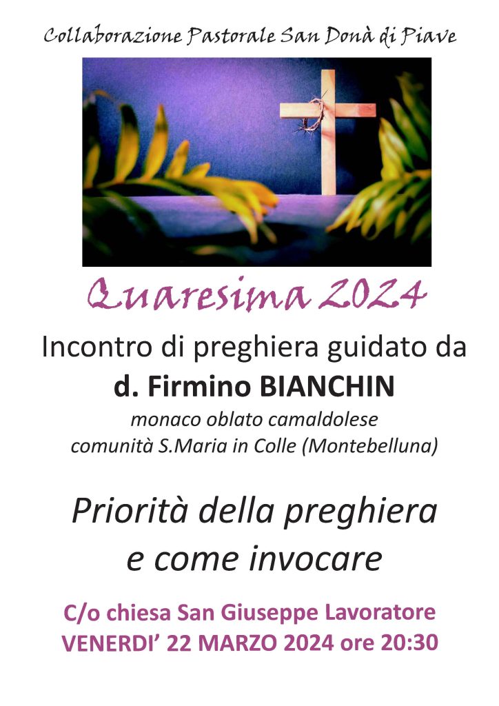 Serata di spiritualità con don Firmino Bianchin