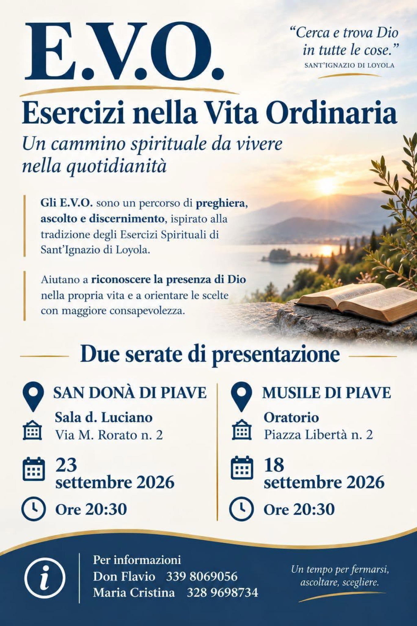Esercizi nella Vita Ordinaria – due serate di presentazione